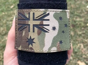 National Flag Patch - CAMO fabric, Army, ADF, Military - Hook & Loop - Picture 1 of 6