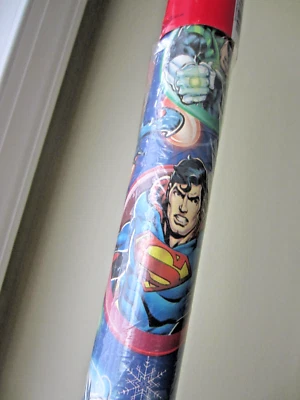 1 Roll wrapping gift paper justice league 70 sq feet DC Comics Superman USA - Image 1 of 4