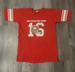 Authentic Vintage 49ers Red Cahmpion JOE MONTANA #16 T-Shirt size Large - Picture 1 of 5