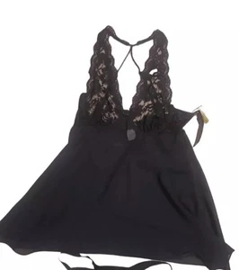Black Lingerie With Underwire NWT Babydoll Seductivewear by Cinema - Picture 1 of 4