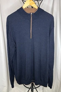 Hart Schaffner Marx Pullover extrafeine Merinowolle 1/4 Zip Pulli Gr. 2XT - Bild 1 von 8