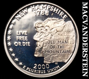 2000-S Silver New Hampshire State Quarter - Choice Gem Proof  Lustrous  #F594 - Picture 1 of 2