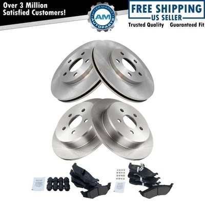 Kit de pastillas de freno delanteras y traseras y rotor para Dodge Neon 2000-2005 Plymouth 2000-2001 Foto 1 de 4