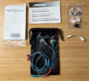 Bose FreeStyle In Ear Earbud 3.5mm Wired Headphones Ice Blue vintage sound sport - Picture 1 of 23