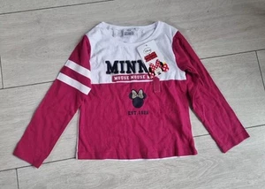 Disney Girls Minnie Mouse LS T-Shirt Burgundy/White Age 3 Years BNWT - Picture 1 of 14