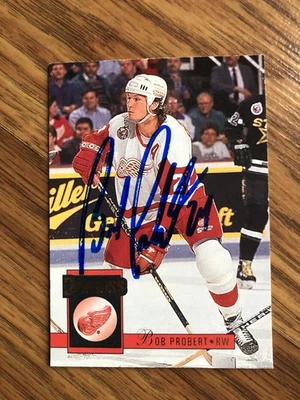 Bob Probert Autographed - Signed 1993-94 Donruss  Red Wings Card #104 - Image 1 of 3