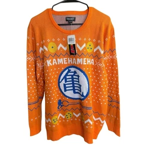 Dragon Ball Z Kamehameha Holiday Sweater BoxLunch Exclusive L Ugly Christmas - Picture 1 of 8
