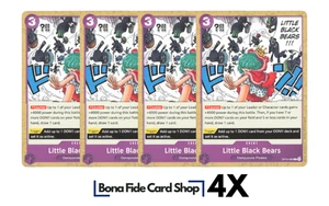 4x Little Black Bears OP10-080 Royal Blood - One Piece TCG Playset 4x - Picture 1 of 2