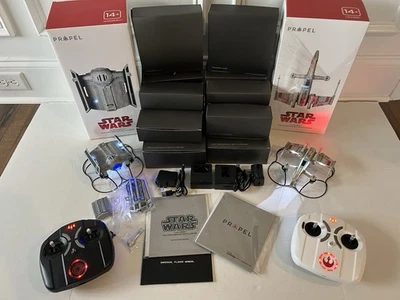 STAR WARS X WING & TIE FIGHTER PROPEL DRONE LOT X 2 MIB ANH ESB ROTJ W PACKAGING - Image 1 of 4