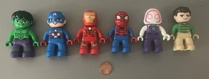 Lego Duplo - Lot Of (6) Marvel Avengers Figure Pieces Hulk Ironman Captain Ghost - Picture 1 of 1