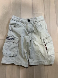 Lee Pipes size 6R boys cargo khaki Y2K 90s shorts 20x8 JNCO STYLE BAGGY GRUNGE - Picture 1 of 8