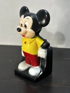 Vintage Mickey Mouse Coin Piggy Bank, Play Pal Plastic, Walt Disney 1970’s 7" - Picture 1 of 11