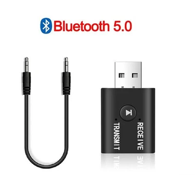 Mini USB Bluetooth Transmitter Receiver 3.5mm AUX Audio Adapter Dongle For PC TV - Image 1 of 4