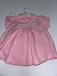 Carter's 18 Month Vintage Girls Pink Knit 2pc Dress With Tag Diaper Cover - Picture 1 of 7