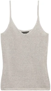 BANANA REPUBLIC Linen Blend Cropped Sweater Tank NWT - MEDIUM Flax #585897 - Picture 1 of 4