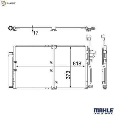 CONDENSER AIR CONDITIONING AC 510 000S FOR VAUXHALL CHEVROLET OPEL 4cyl ANTARA - Image 1 of 4
