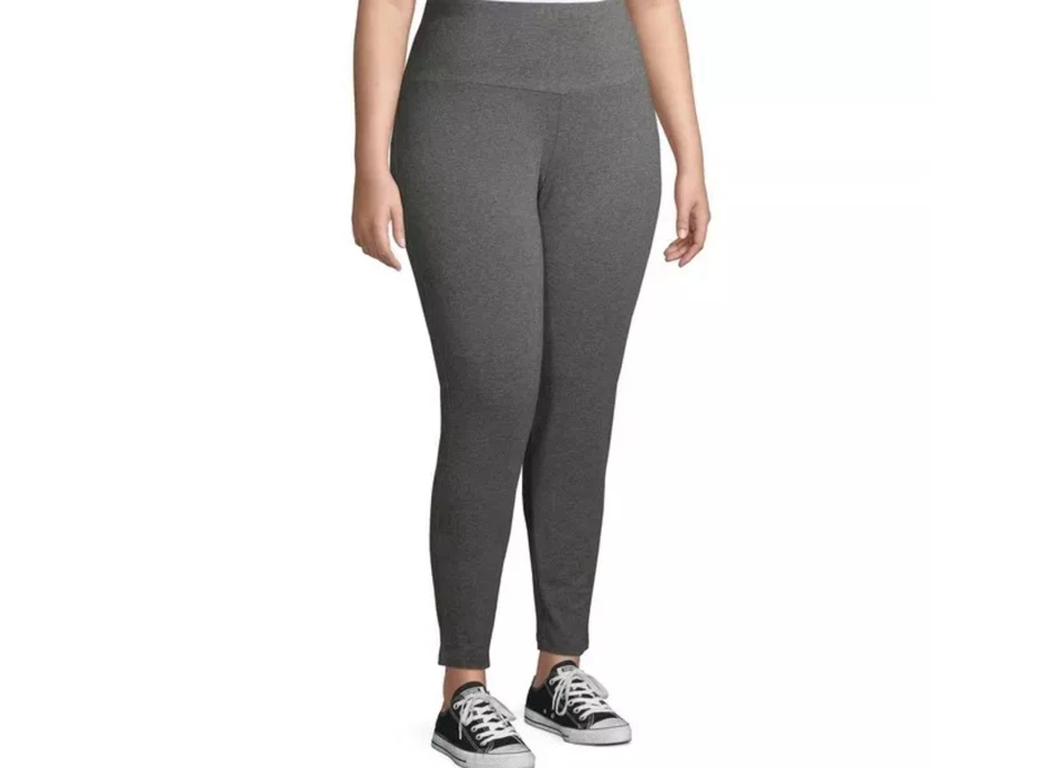 Terra and Sky Orange/Pink High Rise Capri Leggings 3X (24W-26W)