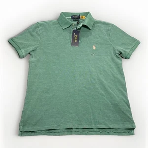 Neu mit Etikett $ 95 Polo Ralph Lauren maßgeschneidert schmale Passform Herren Poloshirt grün Gr. S - Bild 1 von 7