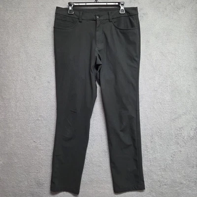 Pantalones Lululemon Para Hombre 32x32 Gris ABC Warpstreme Pierna Recta Rendimiento Distress Foto 1 de 4