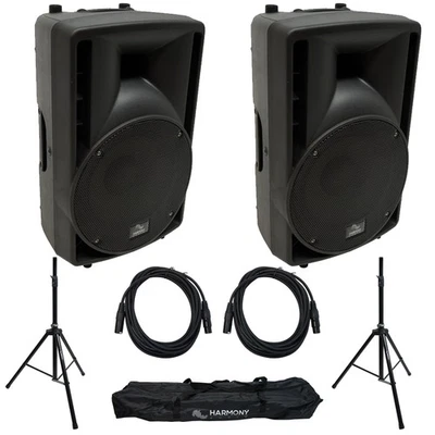 Harmony Audio HA-C15A Pro DJ Concert Series 15" HA-DSBA Tripod Speaker Stands - Image 1 of 4