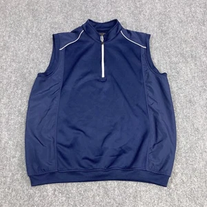 Pebble Beach Golf Vest Mens XL Blue 1/4 Zip Lightweight - Picture 1 of 12