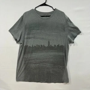 Camiseta para hombre American Eagle Outfitters XXL calce atlético NYC Skyline gris - Imagen 1 de 5