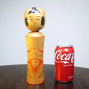 Muñeca de madera Naruko KOKESHI de colección, Japón, firmada por artista, grande (10", 0,9 libras) - Imagen 1 de 18