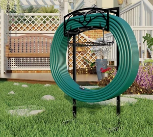 Garden Hose Holder Freestanding Water in Ground Rack Organizer Outdoor Outside - Picture 1 of 1