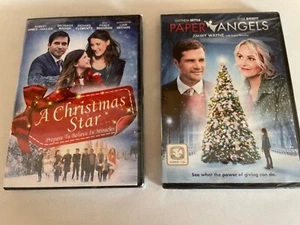 Two (DVDs) New Sealed Family Christmas Movies: Paper Angels & A Christmas Star - Picture 1 of 2
