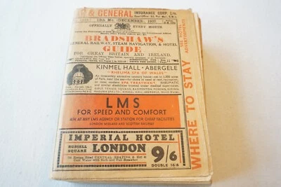 Dec 1937 Original Bradshaws Railway Guide Timetable Handbook   - Image 1 of 4