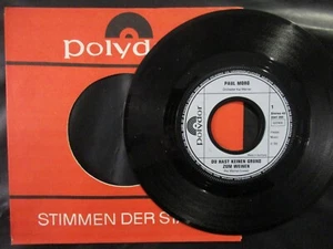 PAUL MORO Du hast keinen Grund zum Weinen /Promo SP Germany 1972 POLYDOR 2041292 - Bild 1 von 2