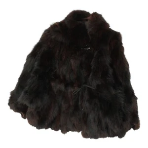 Chaqueta marrón de piel para mujer | Abrigo de invierno cálido glamuroso vintage - Imagen 1 de 6