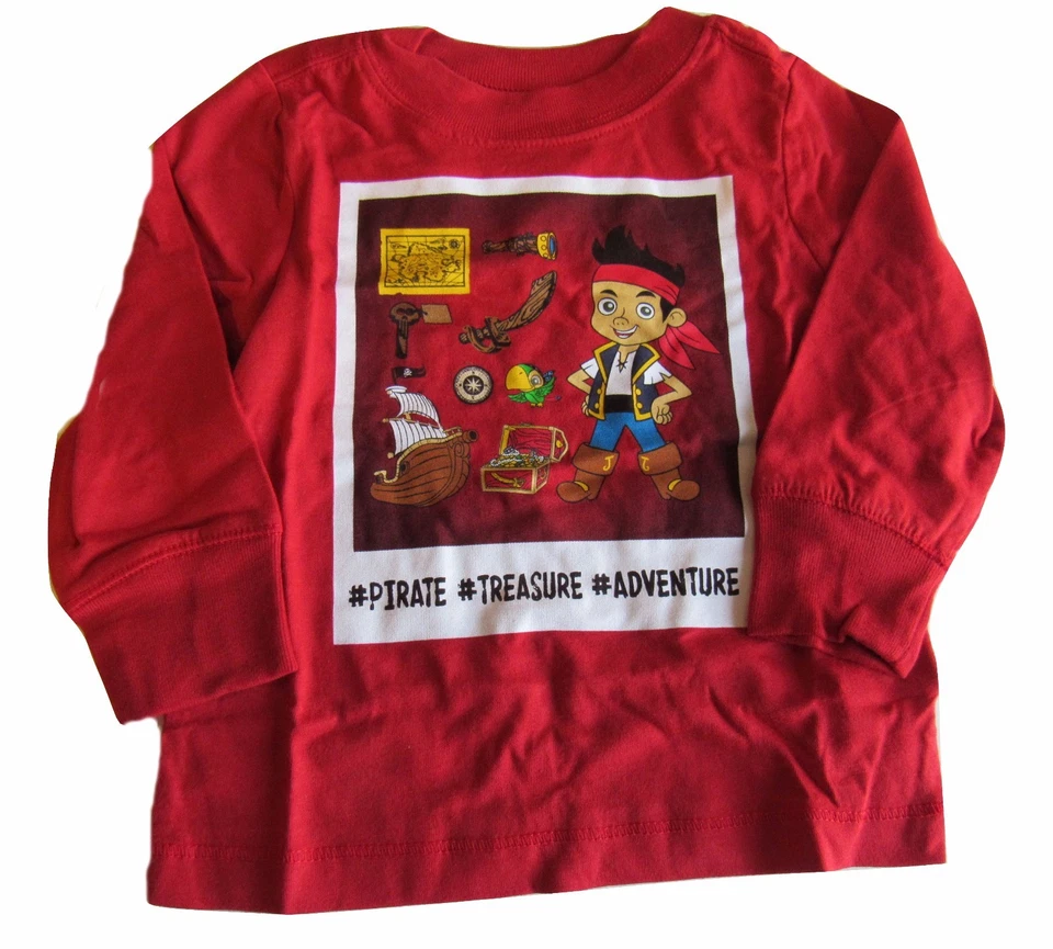 Camisa Disney Jake y los Piratas del País de Nunca Jamás Niños 12-18 Meses Aventura Roja Foto 1 de 1