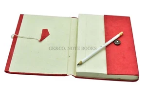 8.5x6 Inch Journal Nepali Notebook of Handmade Himalaya Lokta Paper red cover - Picture 1 of 5