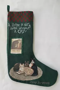 "Medias de Navidad para gatito ""A House is Not a Home Without a Cat"", Cindy Sampson" - Imagen 1 de 5