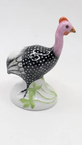 Herend Hungary Hand Painted Guinea Pea Hen Foul Bird Figurine Miniature 2.75"  - Picture 1 of 8