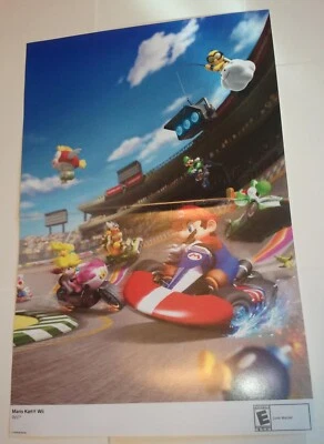 Póster Mario Kart Wii #2 Nintendo Wii con Peach Bowser Luigi Super Movie Pratt S Foto 1 de 3