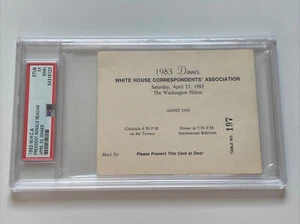1983 President Ronald Reagan White House Correspondents' Dinner Ticket Pass PSA - Picture 1 of 4