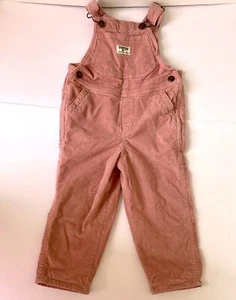 OshKosh B'Gosh Vestbak Vintage Lined Corduroy Bib Overalls Pink Size 3T - Picture 1 of 7