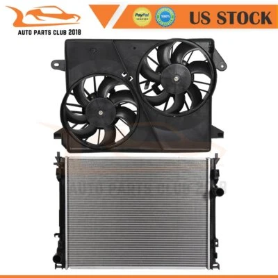 Radiator and Cooling Fan Assembly Fit for 2005 2006 2007 2008 2009 Chrysler 300 Foto 1 de 4