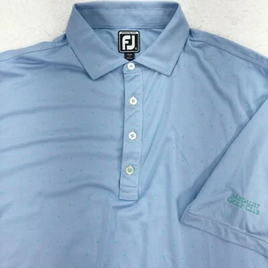 Footjoy Polo Shirt Mens Extra Large Blue Stripe Athletic Fit Medalist Golf Club - Picture 1 of 8