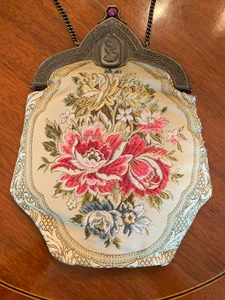 Vintage Tapestry Art Nouveau Shoulder Purse Handbag Mint - Picture 1 of 8
