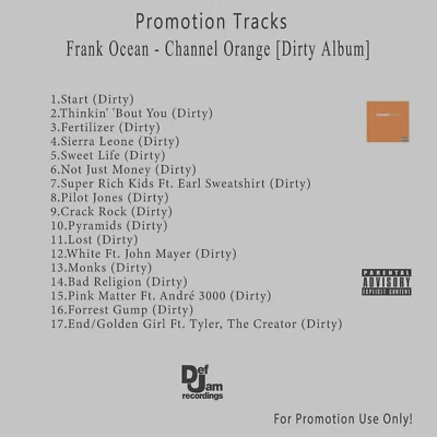 R&B/Soul.. White CD. Frank Ocean - Channel Orange [Dirty Album] Foto 1 de 2