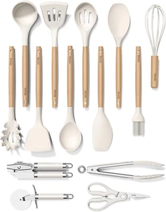 Utensili Cucina Silicone Utensili da Cucina Resistente al Calore Antiaderente 14pz Durevole - Foto 1 di 12