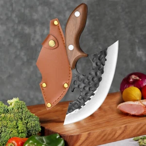 Cuchillo De Chef Forjado Serbio Cuchillo De Caza Para Cortar Carnicero Deshuesar - Picture 1 of 11