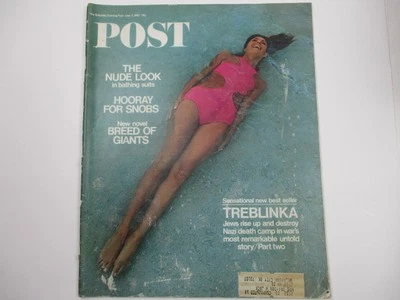 Saturday Evening Post Magazine June 3 1967 TREBLINKA,Nude Look, Bleed Of Giants Foto 1 de 3
