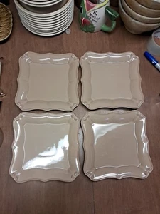 4 Casafina Vintage Port Creme Quadratisch Salatteller 8" Euc Portugal Eimer 48 - Bild 1 von 9