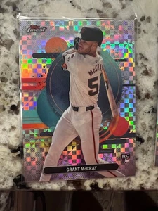 2025 TOPPS FINEST CHECKERBOARD REFRACTOR ROOKIE CARD GIANTS GRANT MCCRAY #130 - Picture 1 of 1