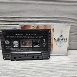 Madonna, Like A Prayer (Audio Cassette Tape, 1989) Black Cart, Canada Tested - Foto 1 di 9
