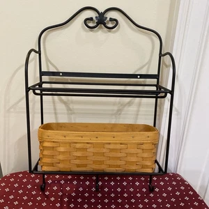 Longaberger Envelope Wrought Iron Rack and Basket - Picture 1 of 8